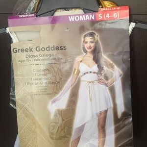Greek Goddess White and Gold Costume - Size 4-6 Small NWT